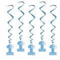 Goldengifts 1st Birthday Whirls - Blue, 6PK GO3344538